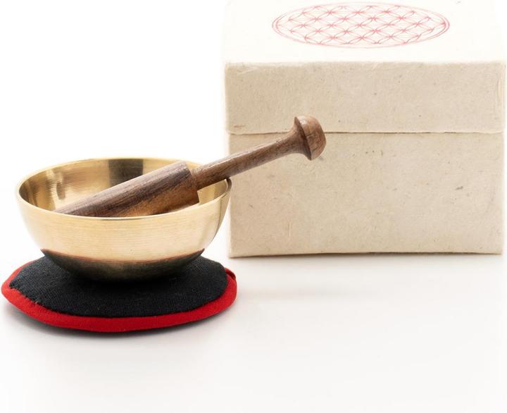 Actual product image Klangschalen-Center Singing bowl set in box mini cream.5144