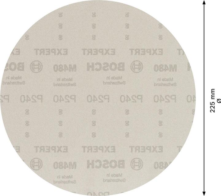 Produktbild Bosch Professional Zubehör EXPERT M480 Schleifnetz für Trockenbauschleifer, 225 mm, G 240, 25-tlg. (240)