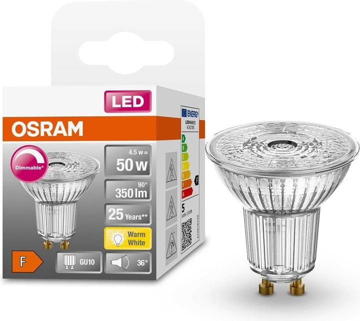 Actual product image Osram LED reflector (GU10, 4.50 W, 350 lm, 1 x, F)