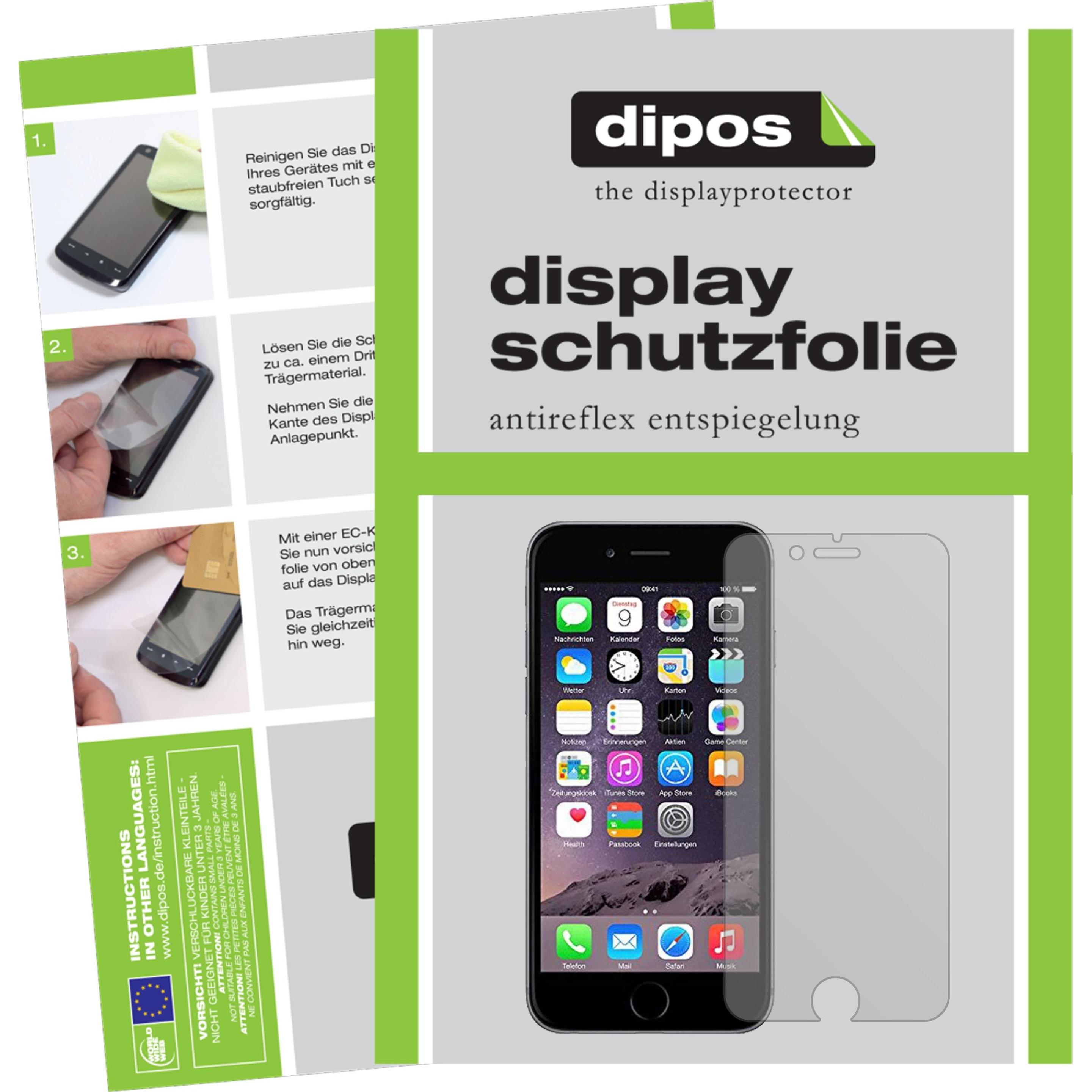 Dipos Displayschutzfolie Antireflex (1 Stück, Apple iPhone 6), Smartphone Schutzfolie, Transparent