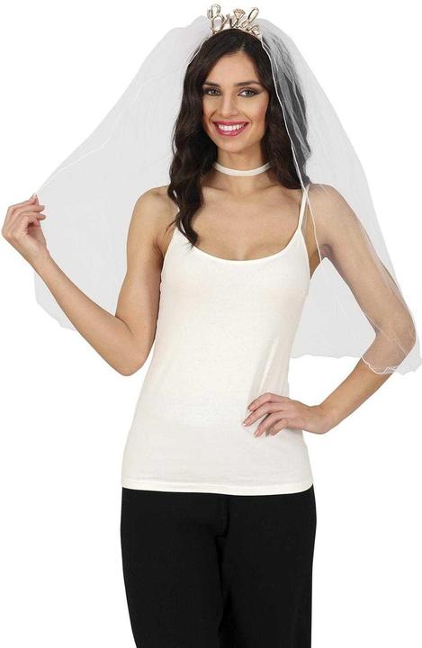 Actual product image Fiestas Guirca Plastic Bride Headband & Veil