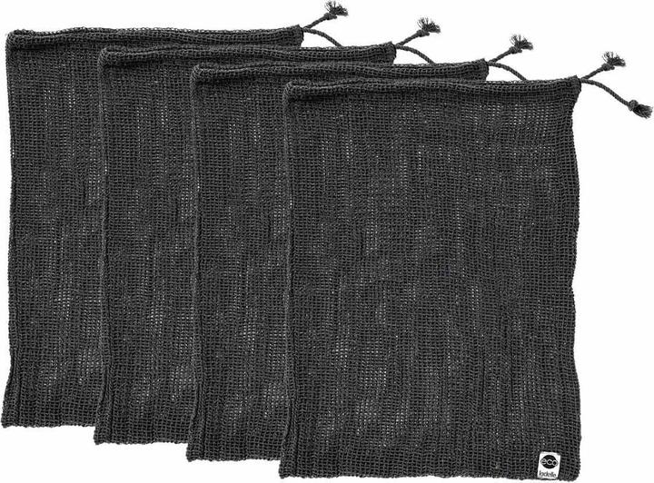 Ladelle Recycelte Obst- & Gemüsebeutel Eco Charcoal, 4er-Set