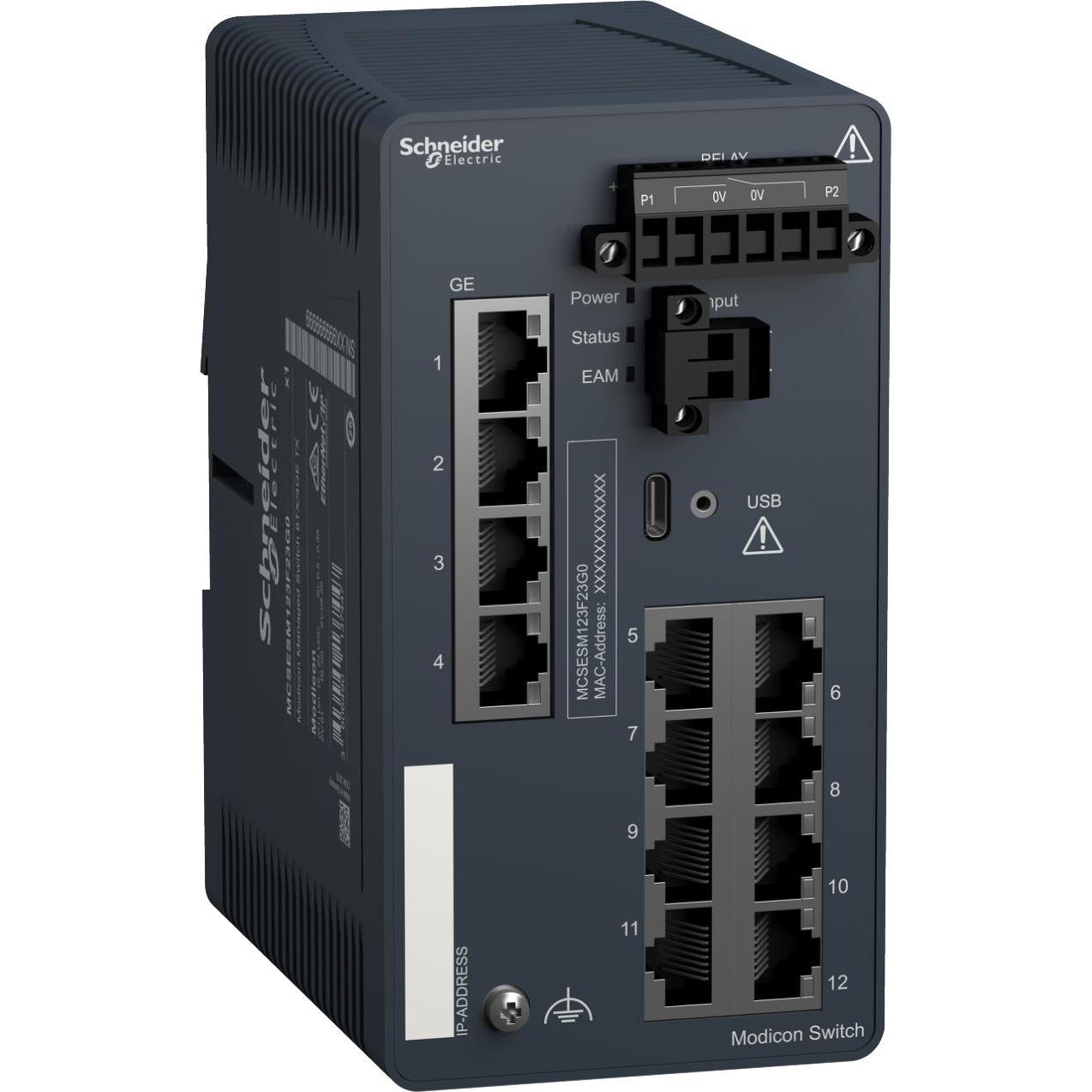 Schneider Electric MCSESM123F23G0 (8 Ports), Netzwerk Switch