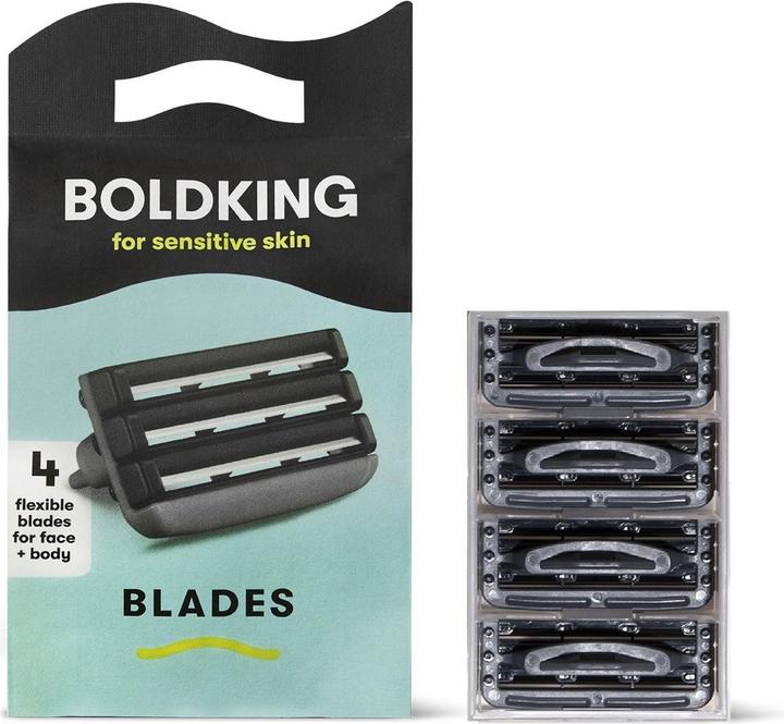 Actual product image Boldking Razor Blades for Sensitive Skin - Refill Blades for Men - 4 Count (4 x)