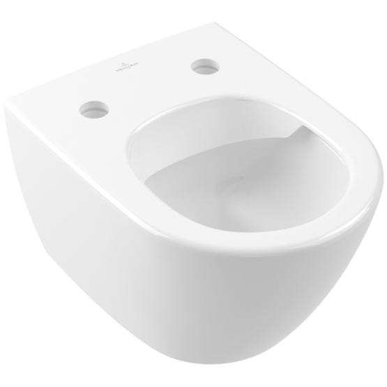Villeroy & Boch, Toilette + Bidet, Tiefspl-WC Subway compact 2.0 verkrzt DirectFlush offener Splrand mit CeramicPlu