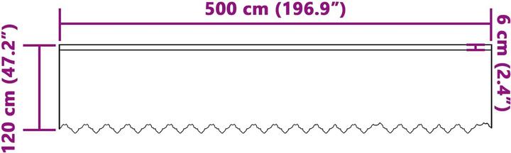Produktbild vidaXL Spitzenvorhang (500 x 120 cm)