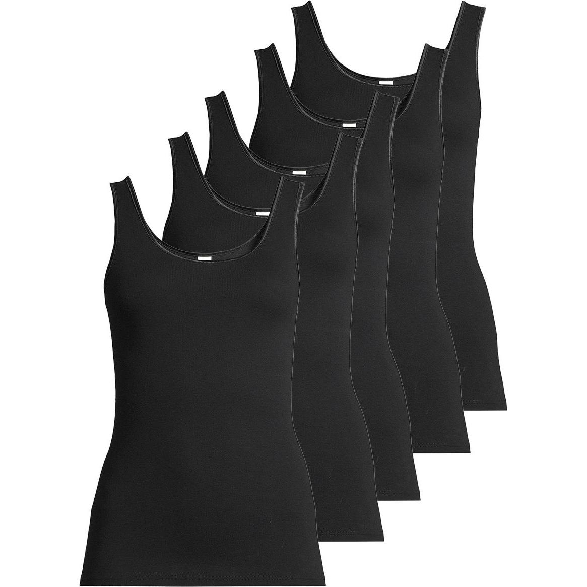 Speidel, Damen, Shirt, 5er Pack Natascha Unterhemd / Top, Schwarz, (42)