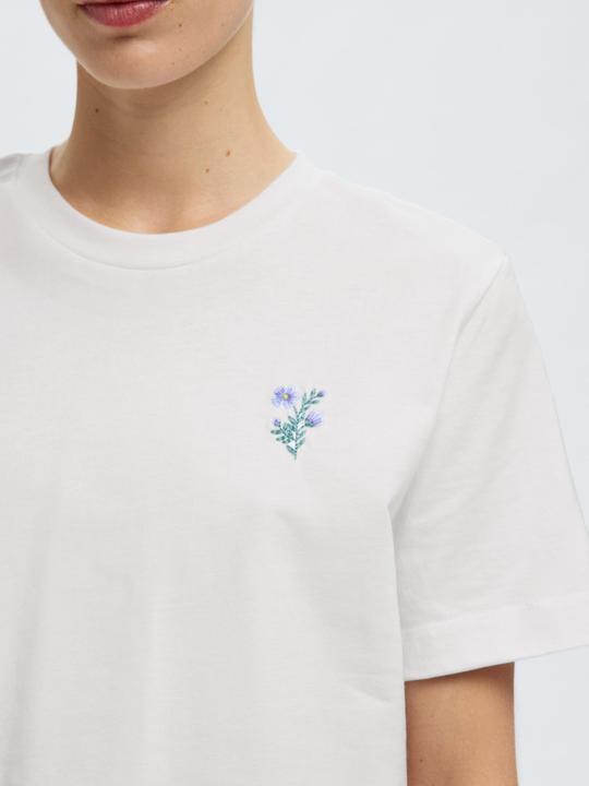 Image du produit Selected Femme Besticktes T-Shirt mit Rundhalsausschnitt (M)