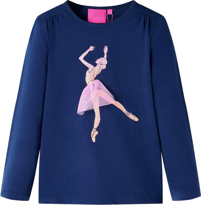 Immagine prodotto vidaXL Camicia da bambino a maniche lunghe blu navy 104,Materiale: 95% cotone (104)