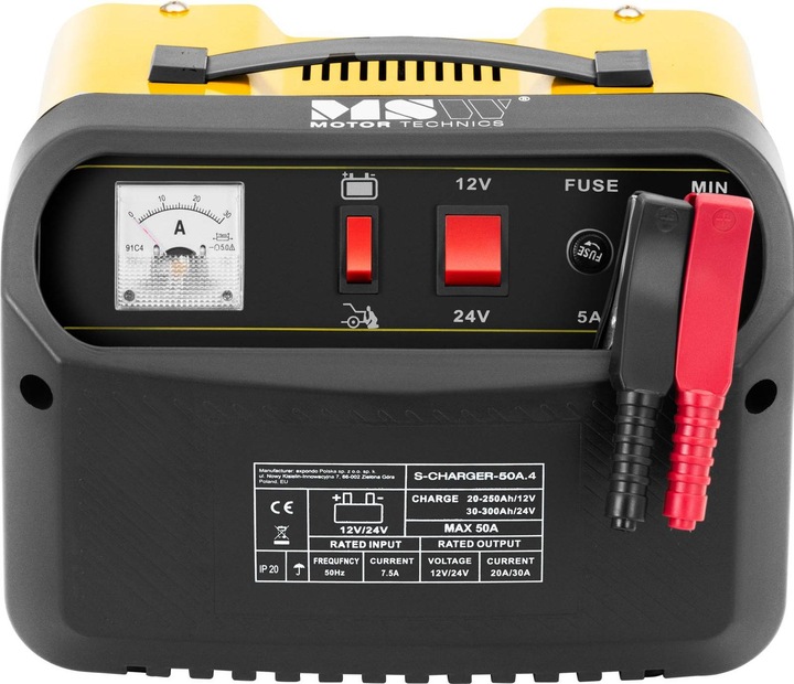 Actual product image MSW Car Battery Charger - jump start - 12 / 24 V - 45 A (12V, 24V, 45 A)