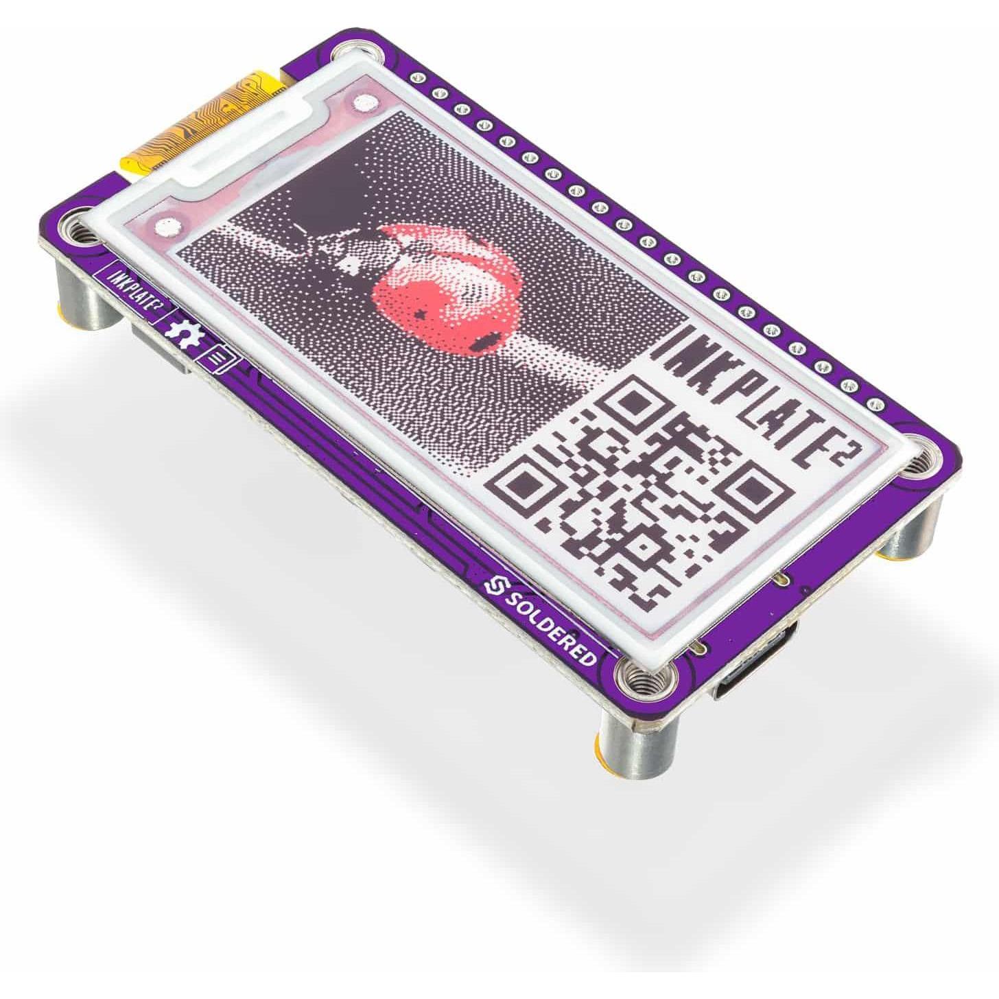 Soldered Inkplate 2, 2,13 dreifarbiges E-Paper Display, ESP32, WLAN + Bluetooth, Akku, Arduino kompa, Scheda + Kit di sviluppo