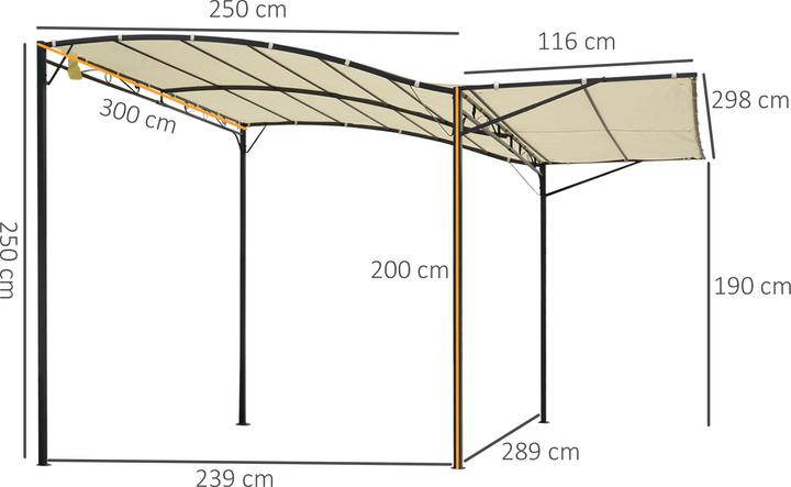 Produktbild Outsunny Pavillon (300 cm, 250 cm)