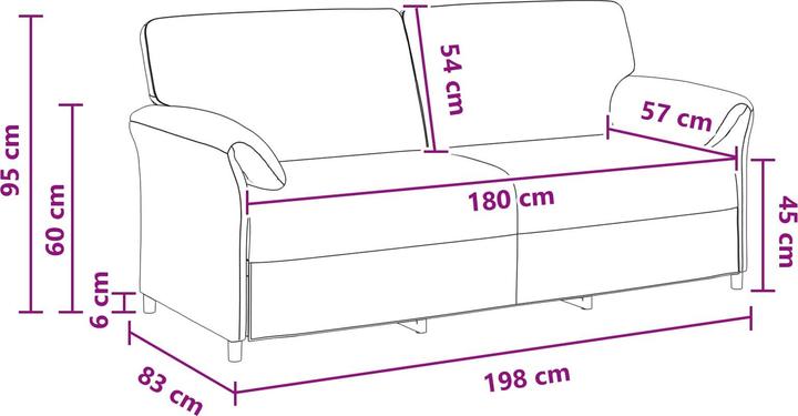 Produktbild vidaXL Modernes Sofa (3-Sitzer)