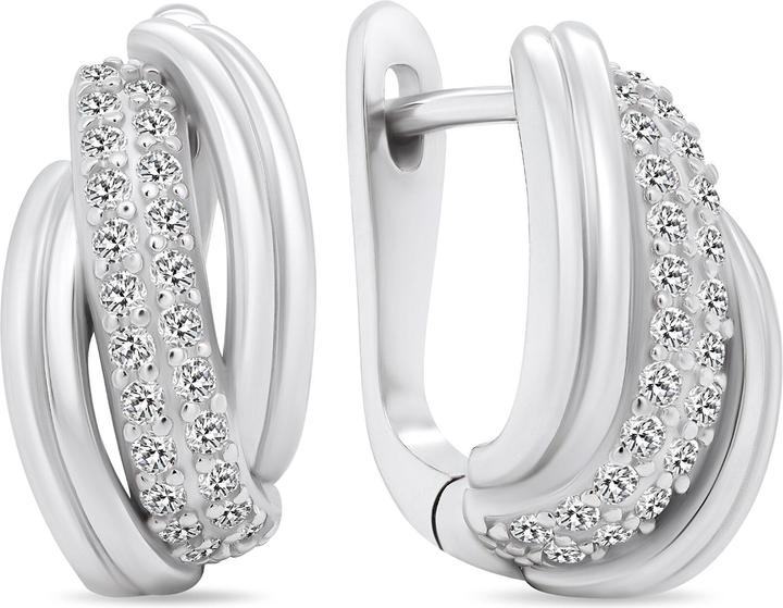 Produktbild Brilio Silver - Elegant silver earrings with zircons EA551W