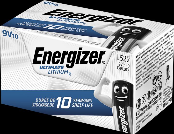 Immagine prodotto Energizer Ultimate Lithium (10 pz., 9V Block)