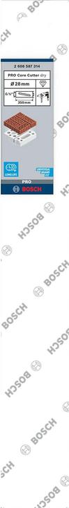 Image du produit Bosch Professional Zubehör PRO Core Cutter dry, 28 x 350 mm, G 1/2 pouce (28 mm)