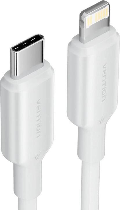 Produktbild Vention USB 2.0 Type-C Male to Lightning Male 3A Cable 1M White PVC Type (1 m, USB 2.0, 27 W)