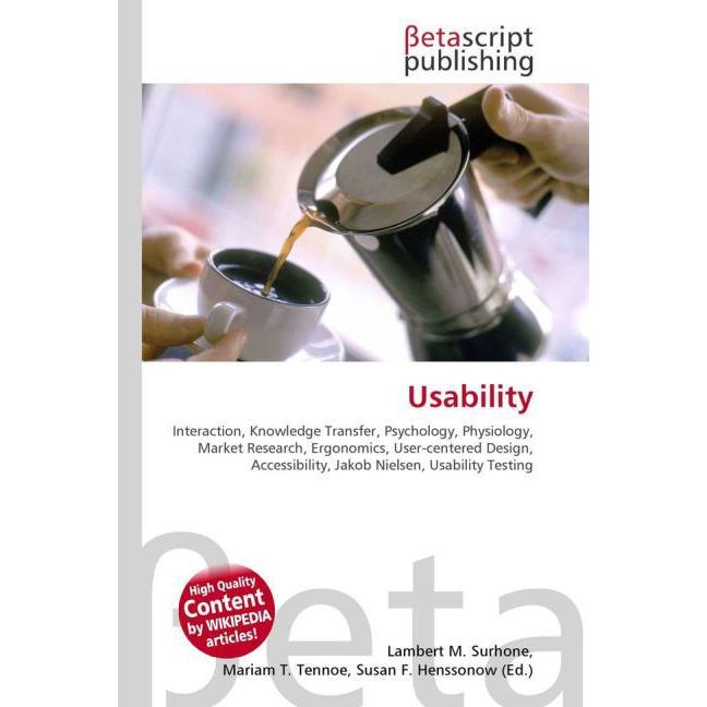 Usability, Fachbücher von Lambert M. Surhone, Miriam T. Timpledon, Susan F. Marseken
