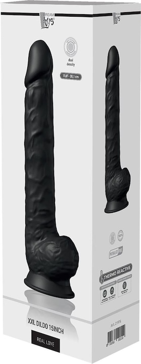 Actual product image Dreamtoys Dream Toys Real Love Dildos Black 38 cm