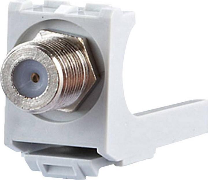 Metz Connect BTR x-DAT modul KOAX modul F/F Doorvoerkoppeling coaxiaal met F-connector lichtgrijs (36 mm)