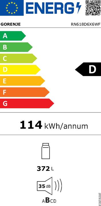 Energie-Label Gorenje Kühlschrank RN 618 D6X6WF D