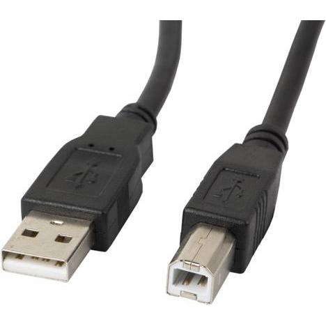 Lanberg CA-USBA-10CC-0030-BK USB Kabel 3 m USB 2.0 USB B Schwarz (3 m, USB 2.0), USB Kabel