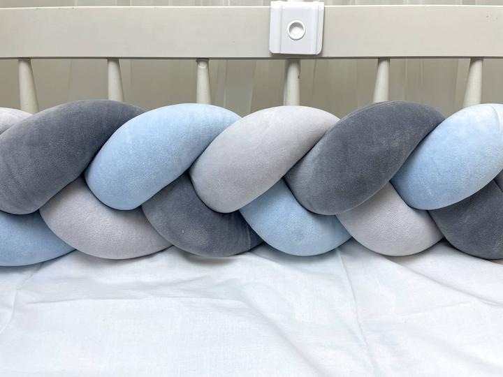 Immagine prodotto Baby-Nest Letto Snake fatto a mano in velluto blu e grigio