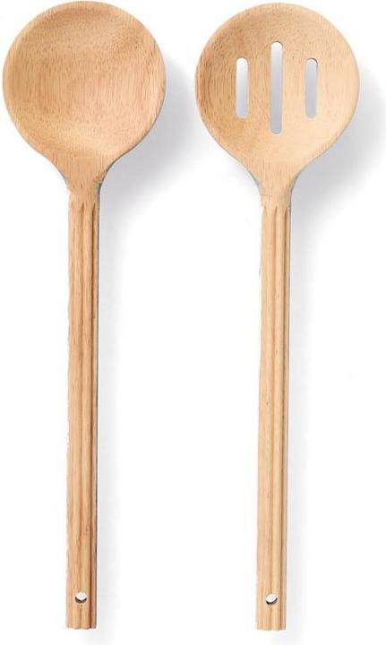 Zeller Present Stripes" salad servers set, 2-piece, rubber tree (Salad servers)
