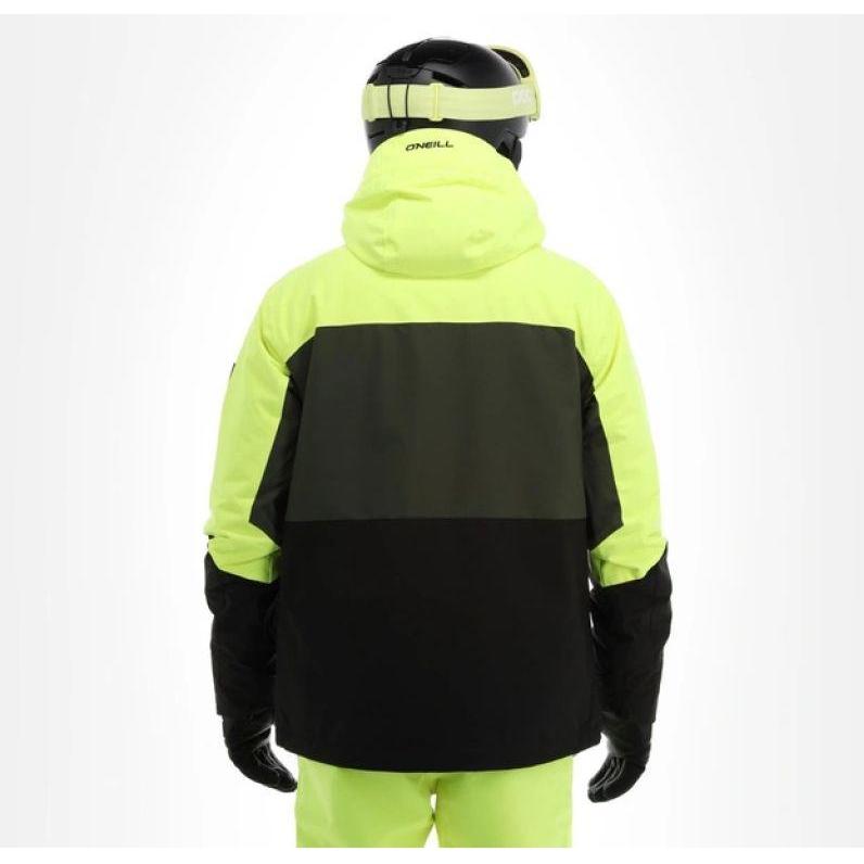 O'Neill, Uomini, Giacca da sci, Men's Winter Sports Jacket Carbonite Snowboard Skis 10K Green Black (XXL), Verde, Nero, XXL