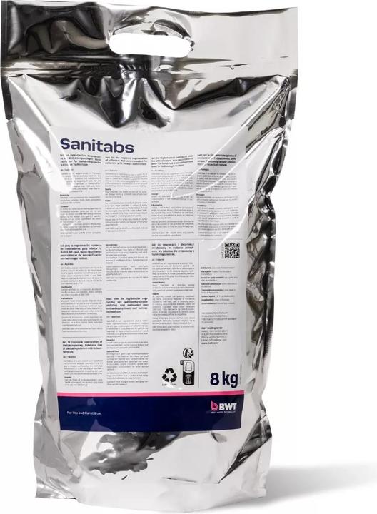 Actual product image BWT Used for the softeners: AQA life, AQA basic and Aquadial. 8kg bag Sanitabs