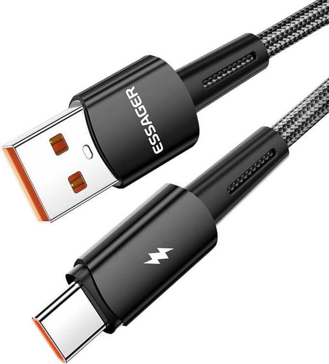 Produktbild Essager USB-A to USB-C 120W Cable 2m (black) (2 m, USB 2.0, 120 W)