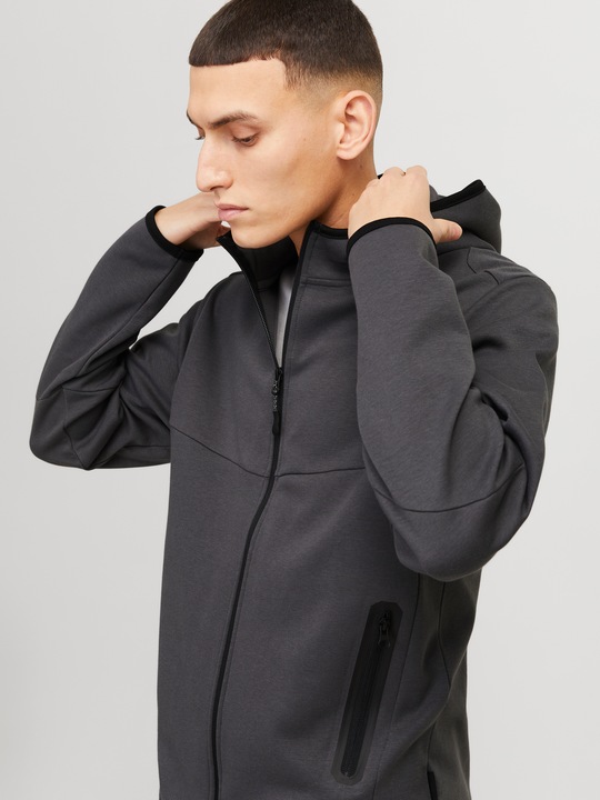 Produktbild Jack & Jones Einfarbig Kapuzenpullover mit Reissverschluss Kapuzenjacke (XL)