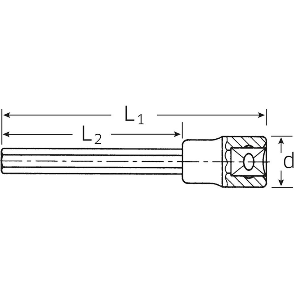 Thumbnail - Stahlwille, Steckschlüssel + Stecknuss, 1054/2054 INHEX-Einsätze Nr. 1054/8K (8 mm)