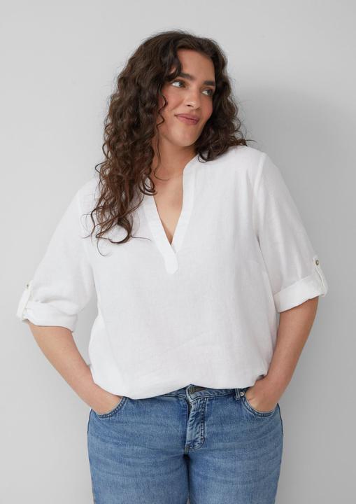 Immagine prodotto s.Oliver Bluse Leinenmix-Bluse mit Turn-up (46)