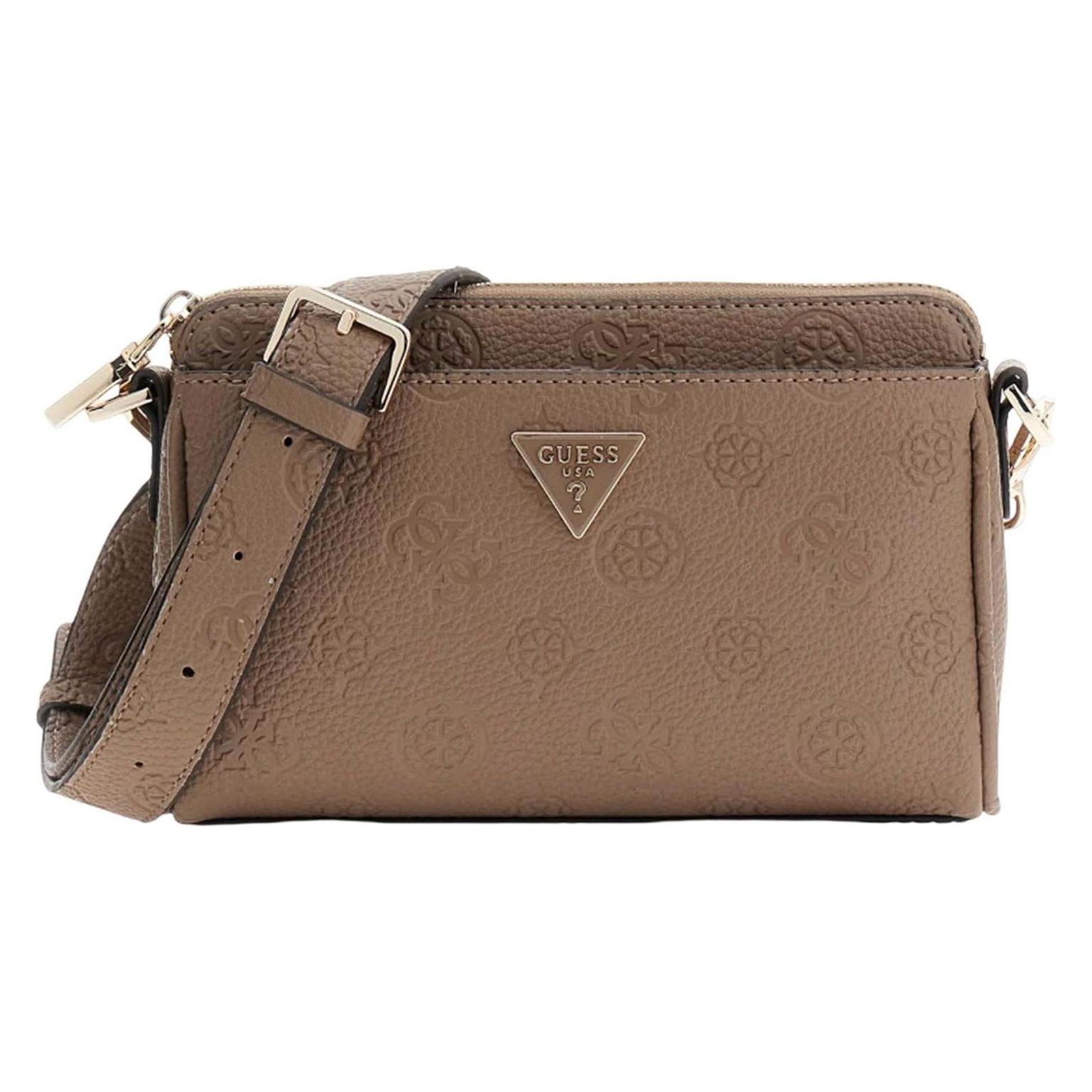 Guess, Damen, Handtasche, Cresidia Ii Mini Xbody Top Zip Bag, Beige