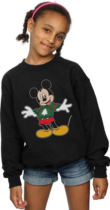 Produktbild Disney Mickey Mouse Christmas Jumper Stroke Sweatshirt Mädchen (152, 158)