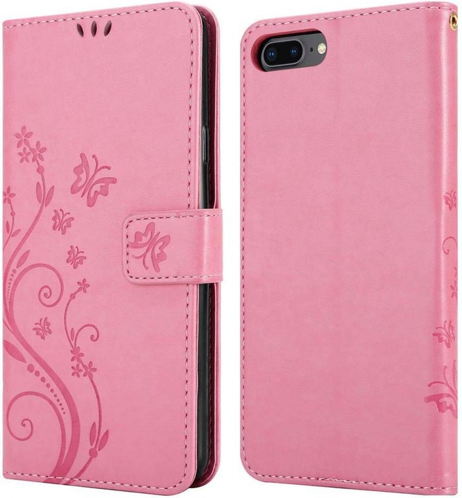 Produktbild Cadorabo Flower Book Cover (Apple iPhone 7s Plus, Apple iPhone 7 Plus)