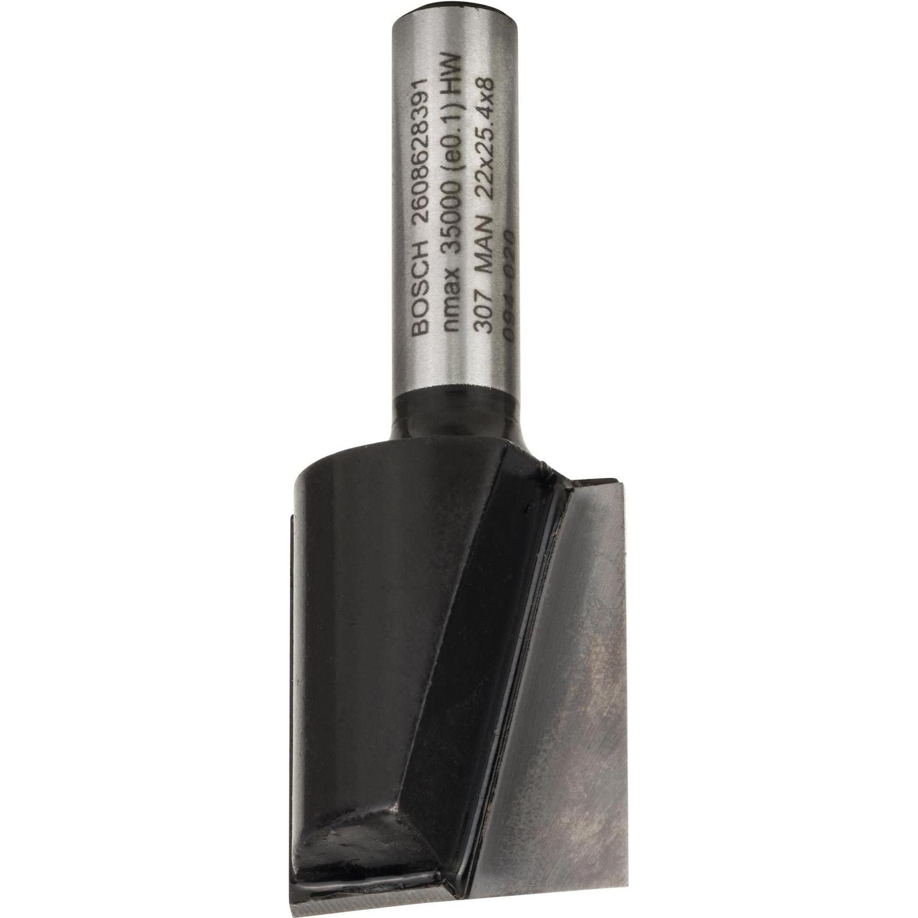 Bosch Professional Zubehör, Fräser, Nutfräser, 8 mm, D1 22 mm, L 25 mm, G 56 mm. Für Handfräsen