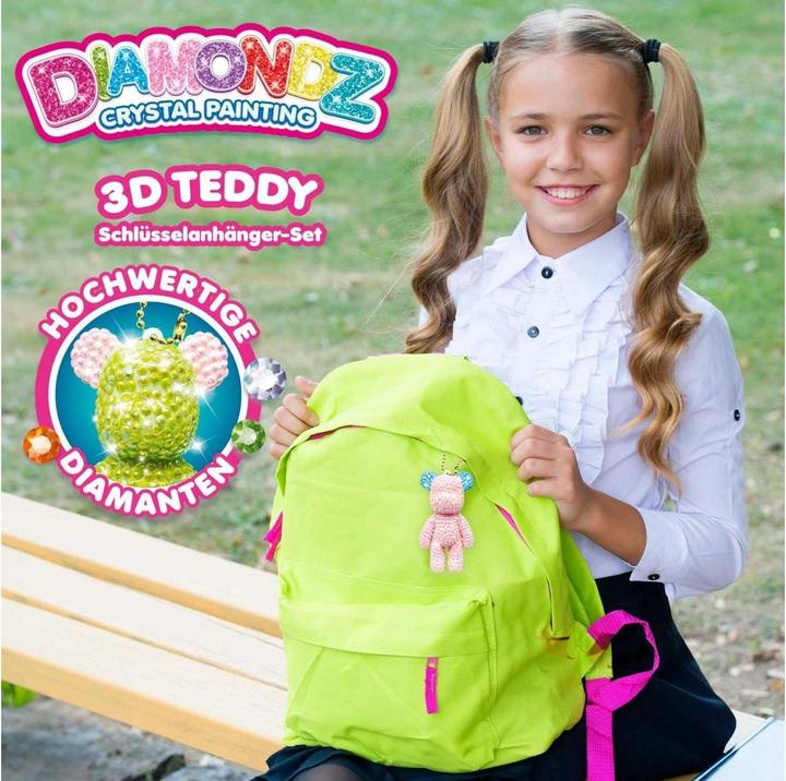 Actual product image Craze DIAMONDZ teddy bear key ring