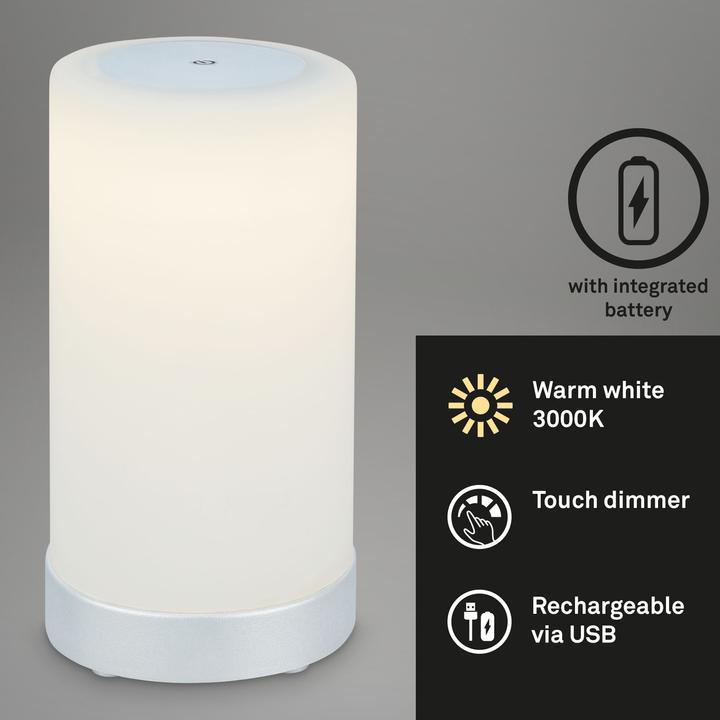 Image du produit Briloner Lampe de table LED, chrome mat, 1xModules LED/3W (350 lm)