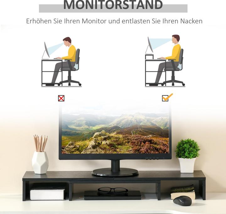 Actual product image Vinsetto Monitor stand consisting of 3 shelves