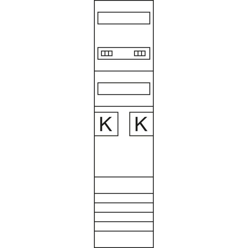 Hager, Verteilerschrank Zubehör, Komplettfeld 1050mm 1-feld eHZ ZH3EL22