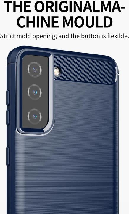 Produktbild Cadorabo TPU Ultra Slim carbon edelstahl Kombi Cover (Samsung Galaxy S21+)