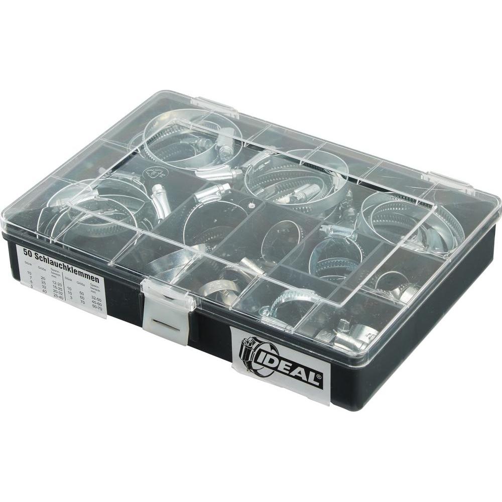 Ideal, Bewässerungssystem, Schlauchschellen Set W1 sortiert Bandbreite 9 mm 100 Teile