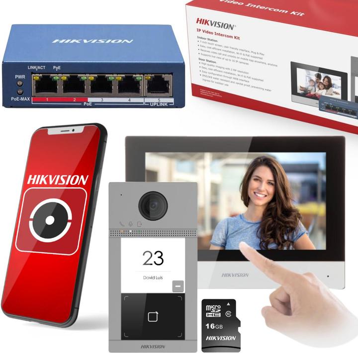 Productafbeelding Hikvision DS-KIS604-S(C) Deurintercomset IP (Ethernet)