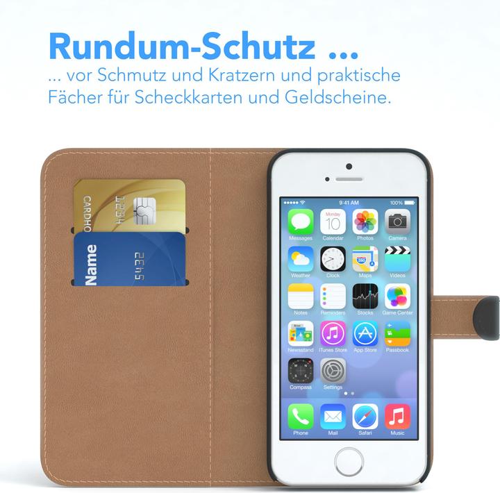 Produktbild EAZY CASE Bookstyle Case für Apple iPhone SE 2016, iPhone 5 / 5S (Apple iPhone 5, Apple iPhone 5s)