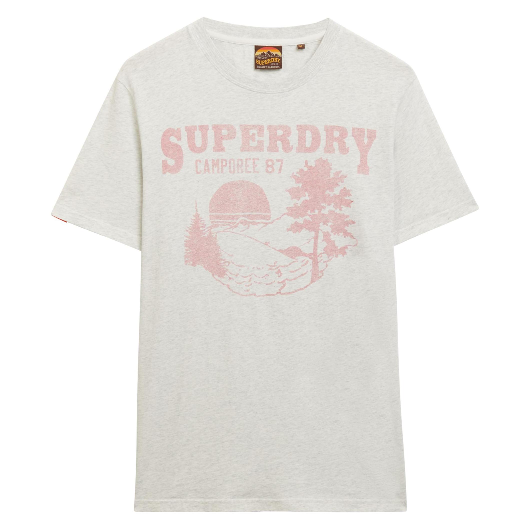 Superdry, Herren, Shirts, Locker Geschnittenes Einfarbiges Lo-Fi Outdoor T-Shirt, Grau, Weiss, (M)