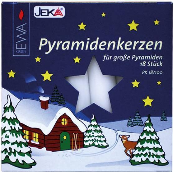 Magni Piramide kaars 18 wit 18x105mm (18 Pcs.)