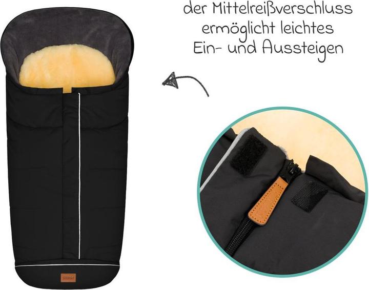 Image du produit Fillikid Fusssäcke für Kinderwagen & Buggys Fleece-Fusssack Nanga mit Lammfellauflage