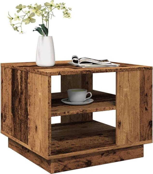 Immagine prodotto vidaXL Couchtisch Beistelltisch Wohnzimmertisch Kaffeetisch Altholz-Optik (55 x 55 x 42 cm)
